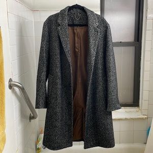 TOPMAN Mens Large Coat Herringbone